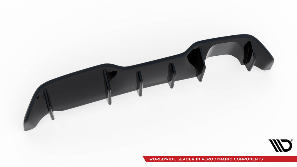 Maxton Design Diffusor Heck Ansatz passend für Ford Fiesta ST (3-Türige version) Mk7 Facelift schwarz Hochglanz