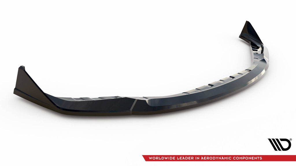 Maxton Design Street+ Spoilerlippe Front Ansatz V.4 passend für CSL Look BMW M3 Limousine / Touring G80 / G81 schwarz Hochglanz