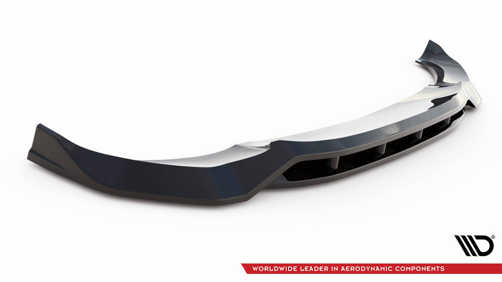 Maxton Design Street+ Spoilerlippe Front Ansatz V.2 passend für BMW X3 M40d / M40i / M-Paket G01 schwarz Hochglanz