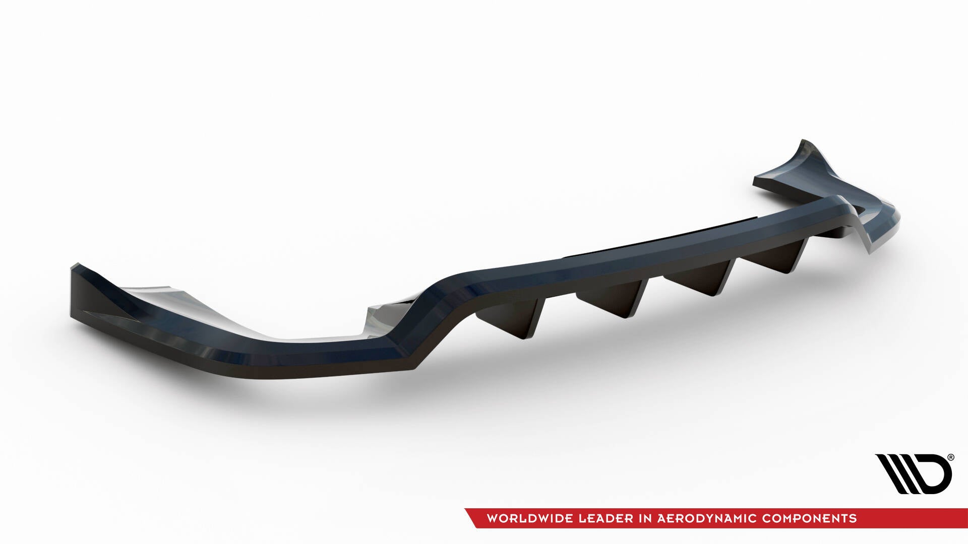 Maxton Design Street+ Mittlerer Diffusor RACE passend für Porsche Cayenne Mk2 Facelift schwarz Hochglanz