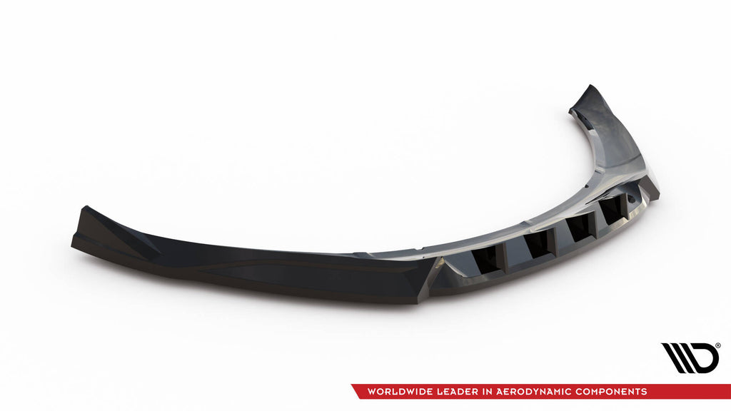 Maxton Design Street+ Spoilerlippe Front Ansatz passend für Ford Kuga ST Mk1 schwarz Hochglanz