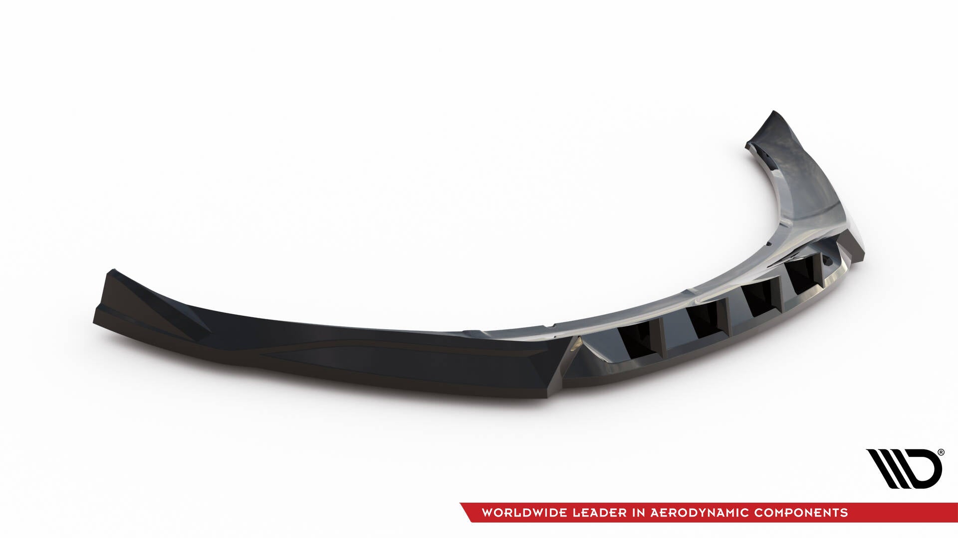 Maxton Design Street+ Spoilerlippe Front Ansatz passend für Ford Kuga ST Mk1 schwarz Hochglanz