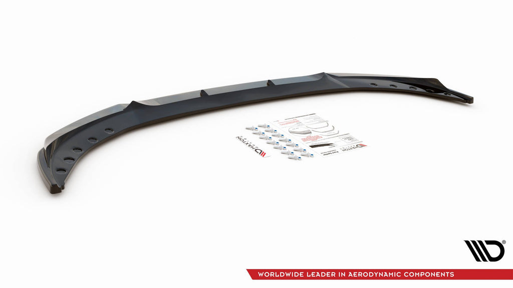Maxton Design Street+ Spoilerlippe Front Ansatz V.2 passend für BMW 3er G20 / G21 schwarz Hochglanz