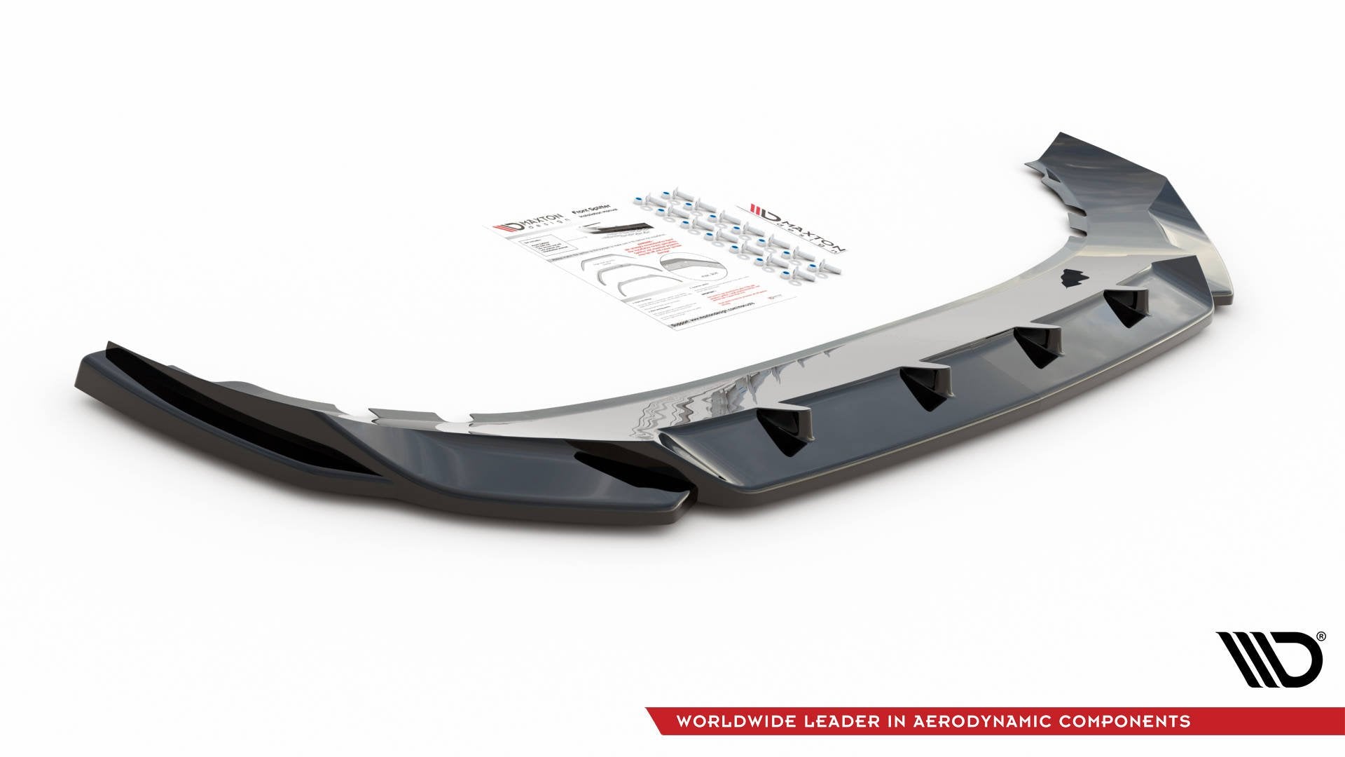 Maxton Design Street+ Spoilerlippe Front Ansatz V.2 passend für Cupra Ateca Mk1 schwarz Hochglanz