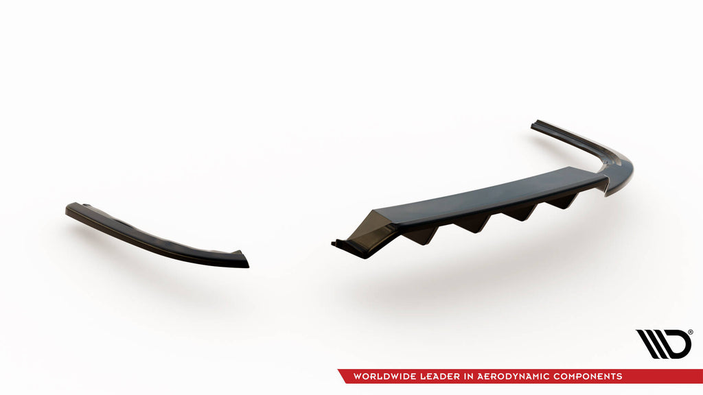 Maxton Design Street+ Mittlerer Diffusor RACE passend für VW Passat Limousine / Variant B8 schwarz Hochglanz