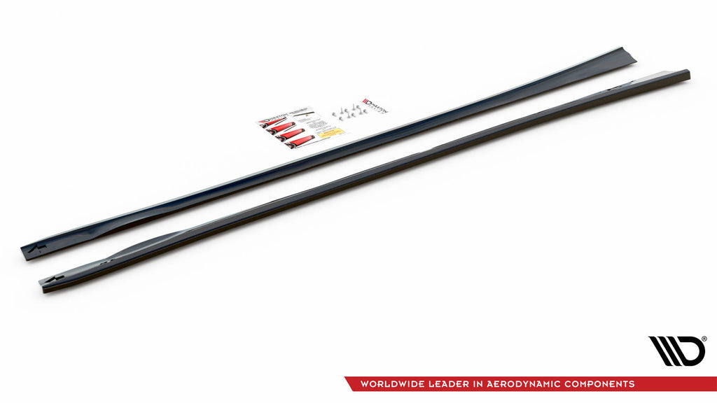 Maxton Design Street+ Seitenschweller Leisten passend für Dodge Charger RT Mk7 Facelift schwarz Hochglanz