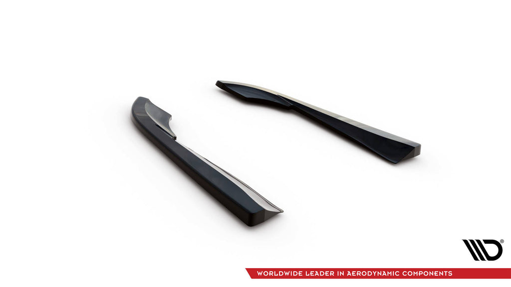 Maxton Design Heck Ansatz Flaps Diffusor passend für Volvo V90 Mk2 schwarz Hochglanz