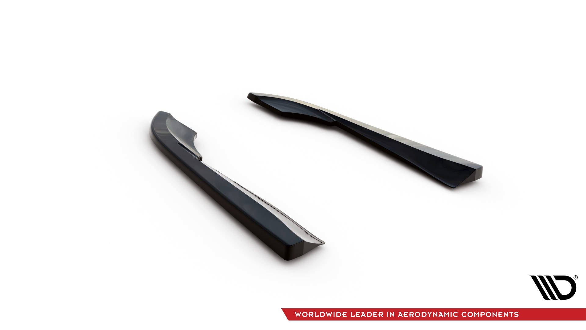 Maxton Design Heck Ansatz Flaps Diffusor passend für Volvo V90 Mk2 schwarz Hochglanz