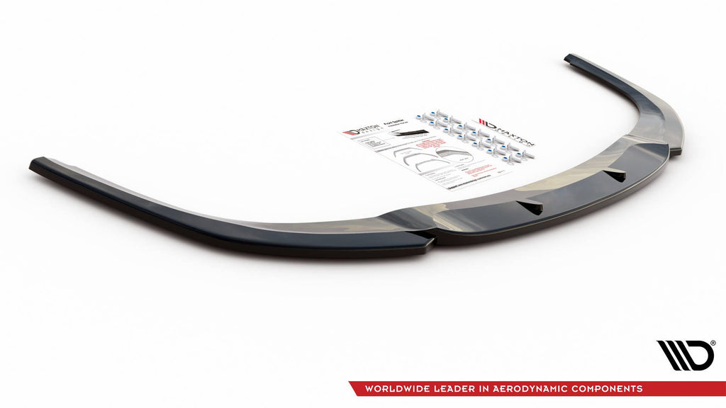 Maxton Design Street+ Spoilerlippe Front Ansatz passend für Mitsubishi Lancer Sportback Mk8 schwarz Hochglanz