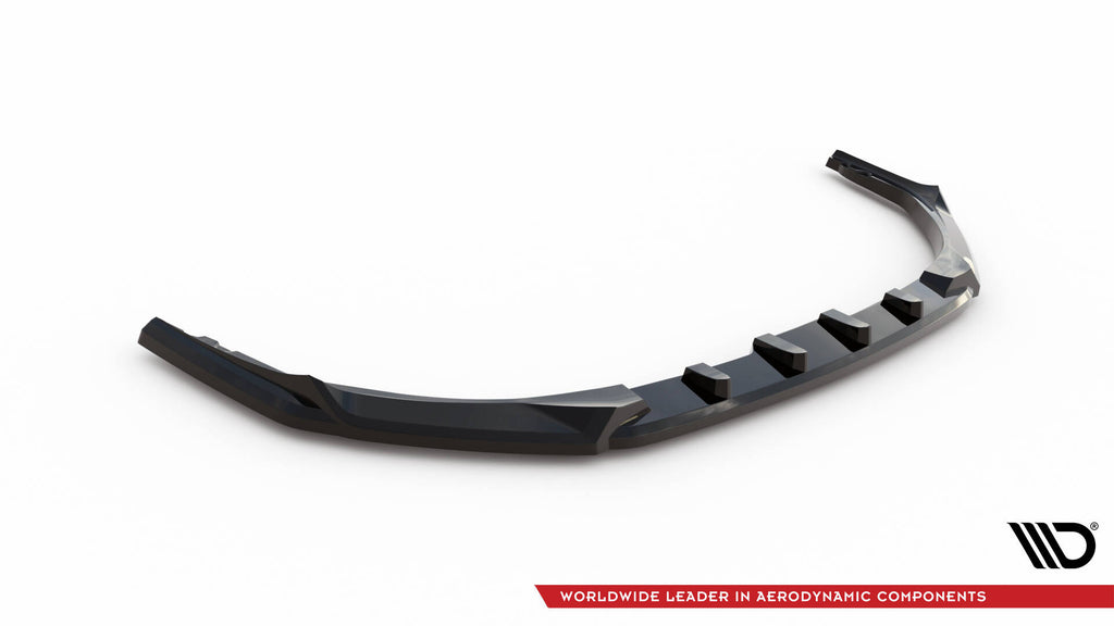 Maxton Design Street+ Spoilerlippe Front Ansatz V.2 passend für Peugeot 308 Mk3 schwarz Hochglanz