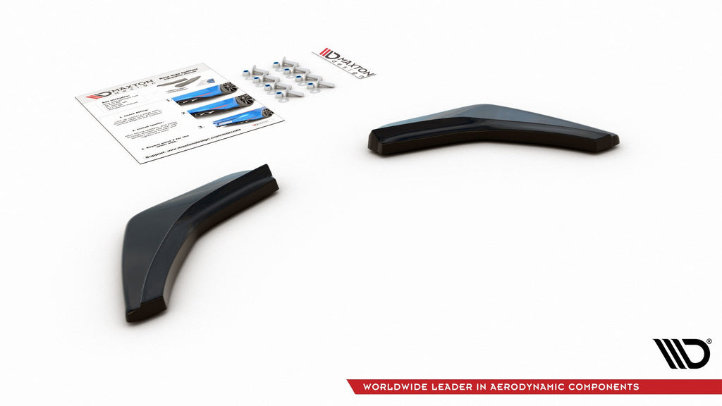 Maxton Design Heck Ansatz Flaps Diffusor V.2 passend für VW Golf 7 GTI schwarz Hochglanz