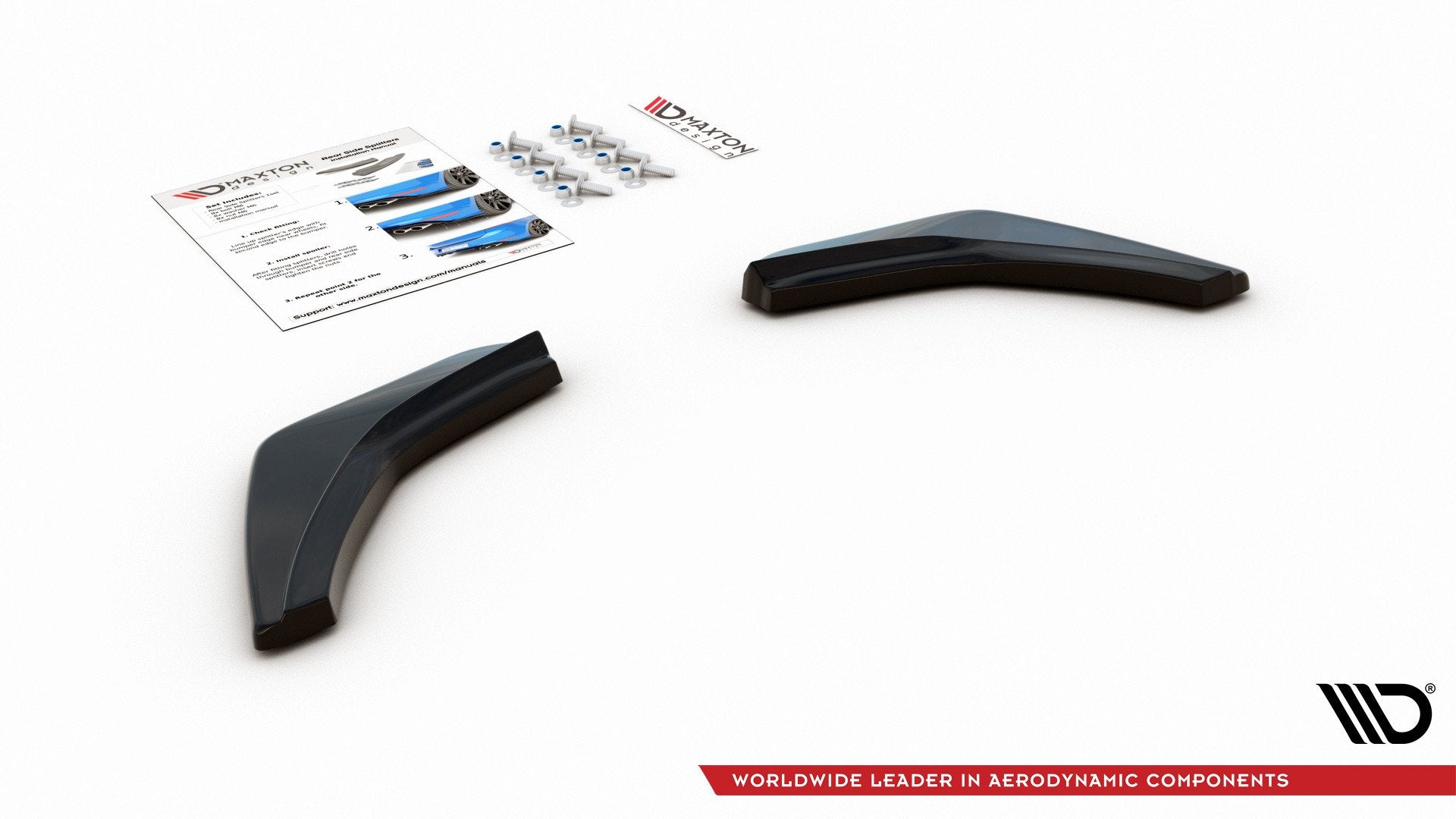 Maxton Design Heck Ansatz Flaps Diffusor V.2 passend für VW Golf 7 GTI schwarz Hochglanz