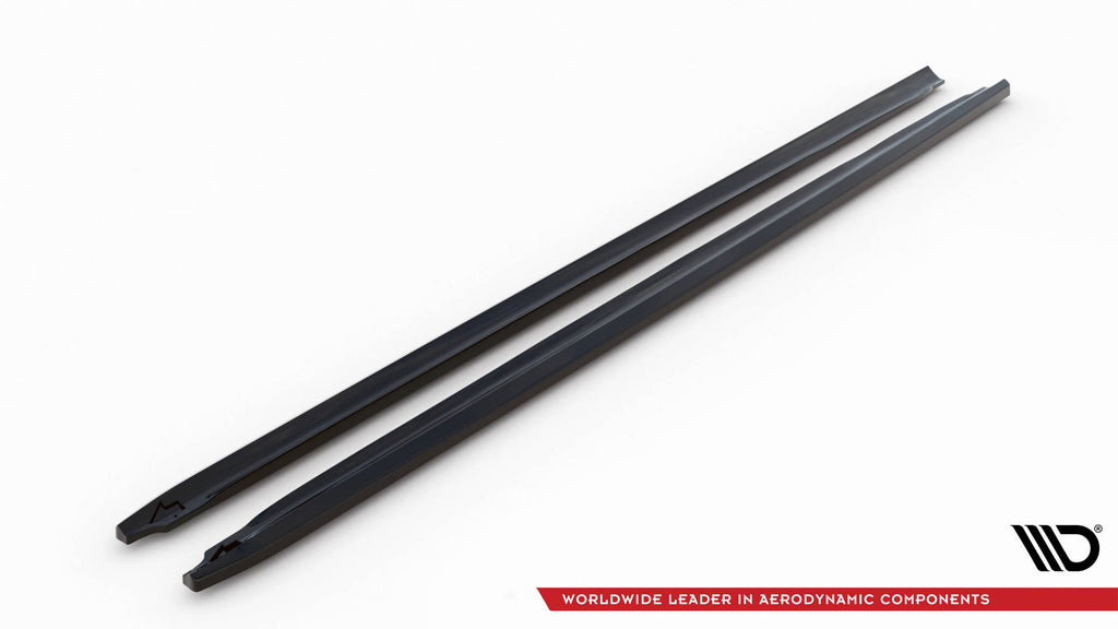 Maxton Design Street+ Seitenschweller Leisten V.2 passend für Audi A5 / A5 S-Line / S5 Coupe 8T schwarz Hochglanz