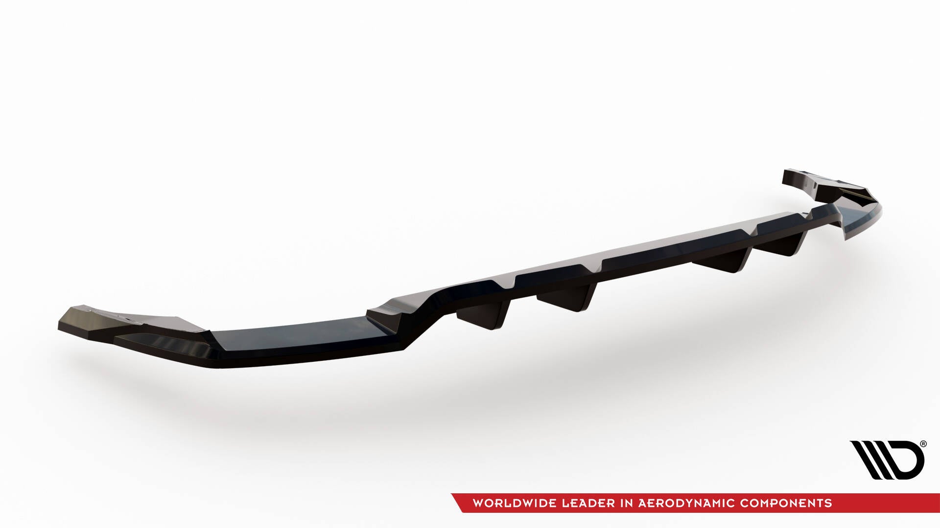 Maxton Design Street+ Mittlerer Diffusor RACE passend für V.1 Audi SQ8 / Q8 S-Line Mk1 Facelift schwarz Hochglanz