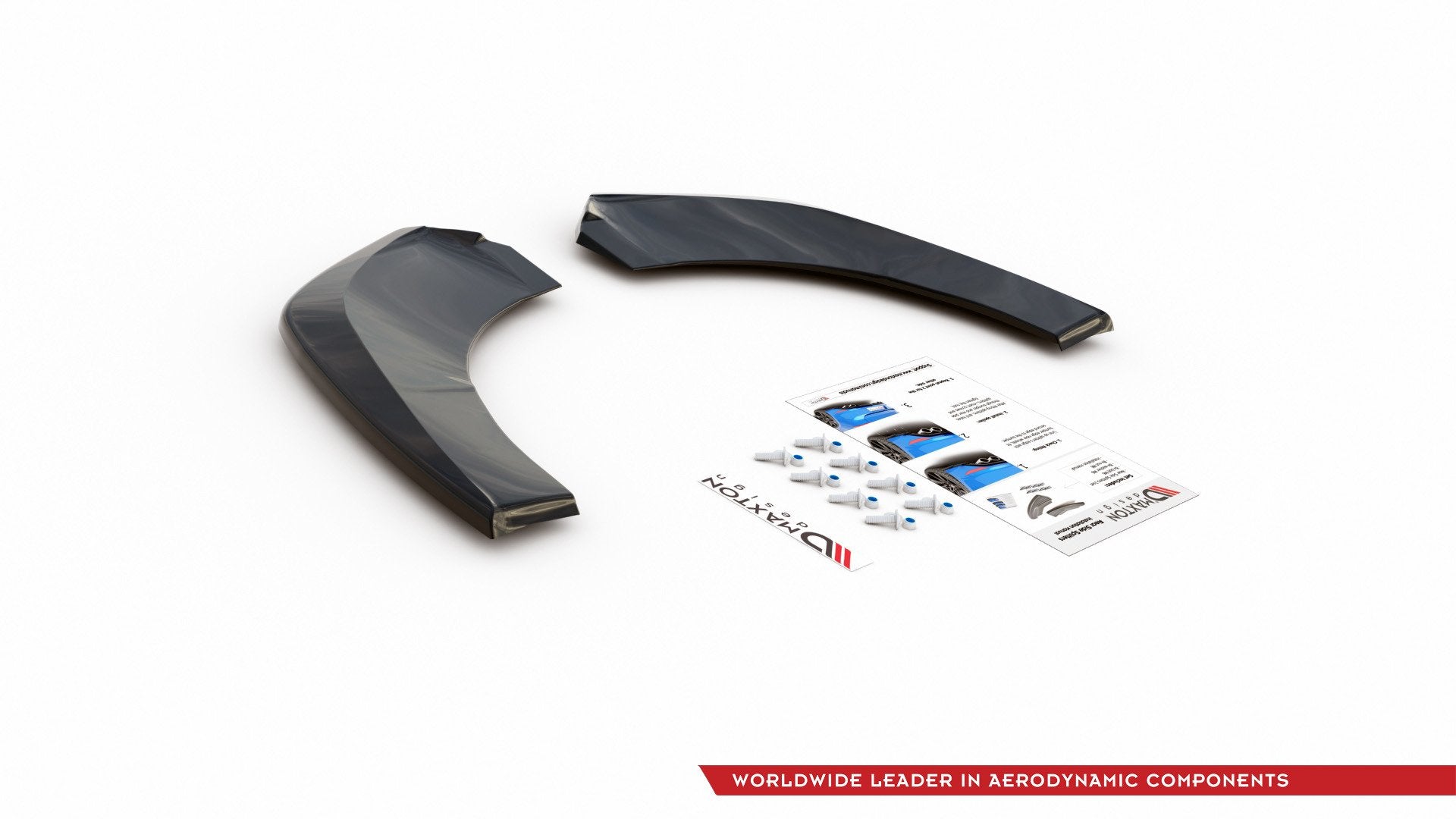 Maxton Design Heck Ansatz Flaps Diffusor für Skoda Kodiaq Mk1 Sportline (Version mit Schmutzfängern) schwarz Hochglanz