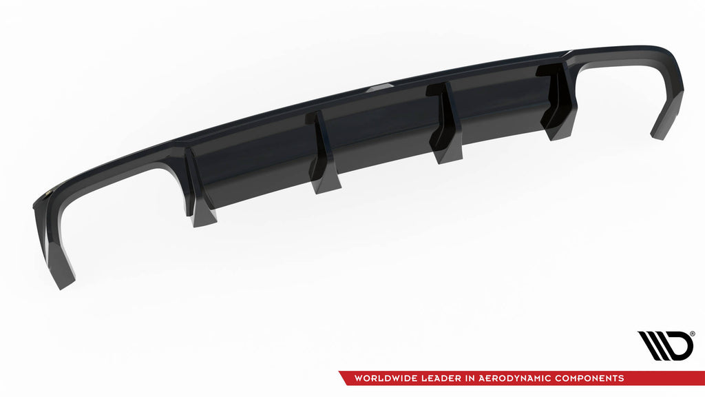 Maxton Design Diffusor Heck Ansatz passend für Audi S8 D5 schwarz Hochglanz