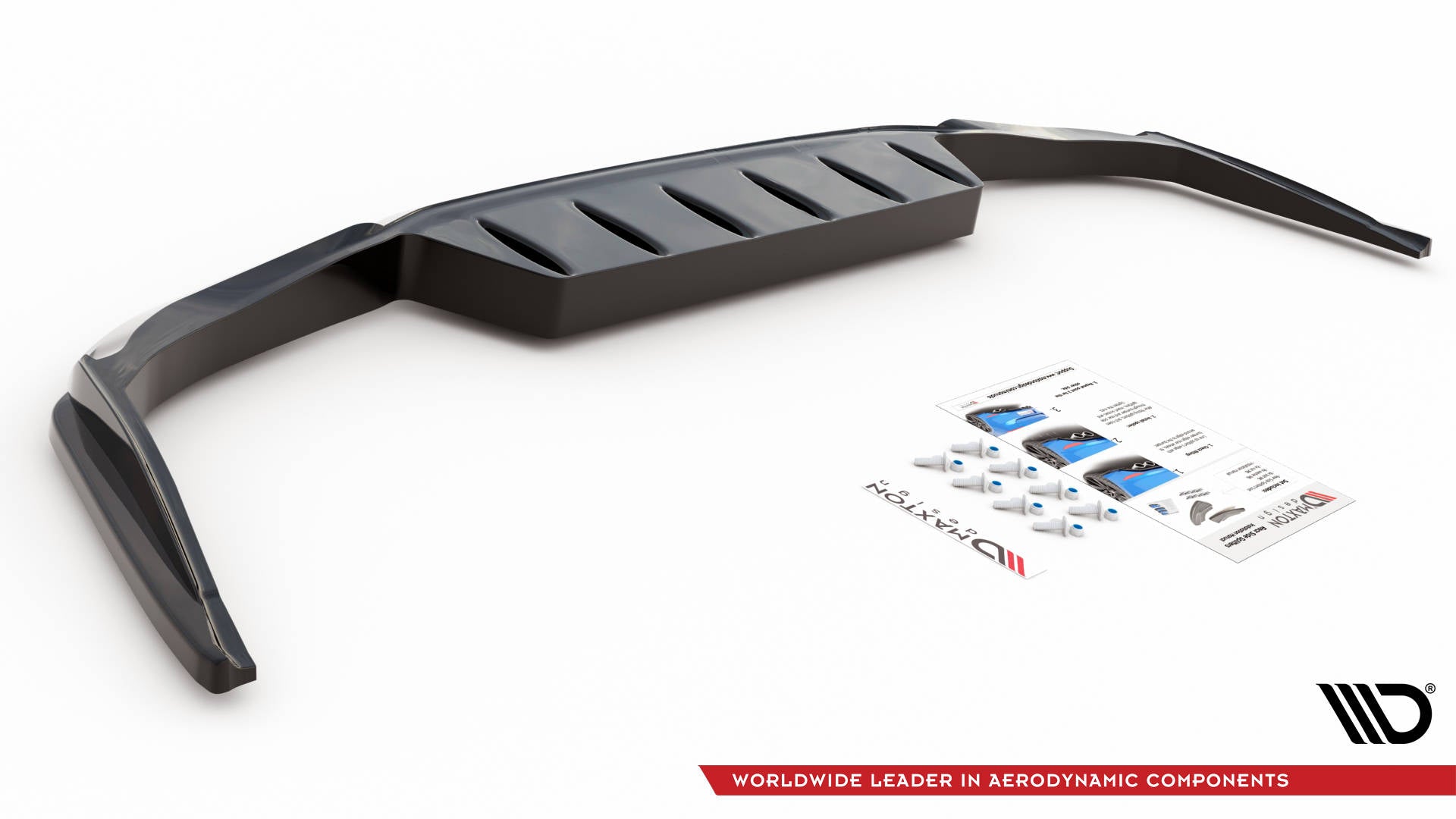 Maxton Design Street+ Mittlerer Diffusor RACE passend für Lexus UX Mk1 schwarz Hochglanz