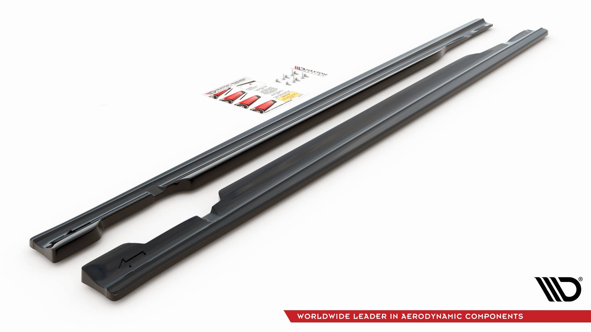 Maxton Design Street+ Seitenschweller Leisten passend für Mercedes-AMG C 43 / AMG-Line W205 schwarz Hochglanz