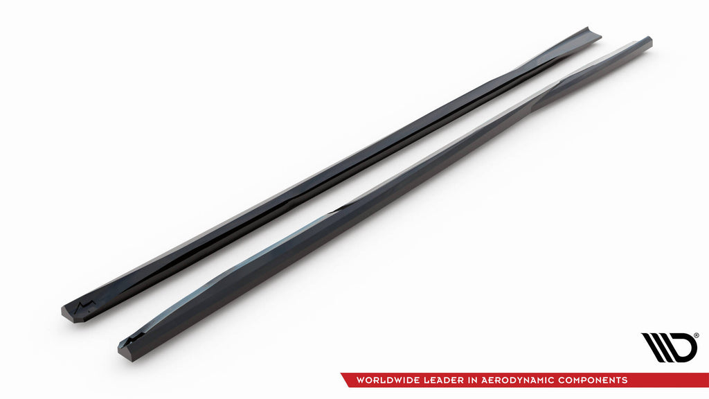 Maxton Design Street+ Seitenschweller Leisten passend für Ford Mondeo Sport Mk5 Facelift / Fusion Sport Mk2 Facelift schwarz Hochglanz