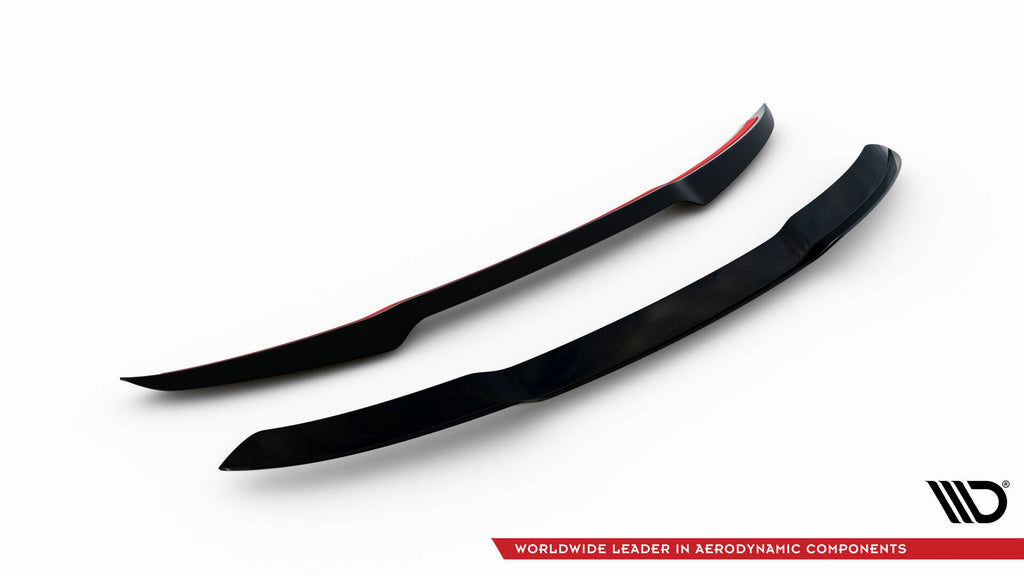 Maxton Design Spoiler CAP passend für Mercedes-Benz C Kombi AMG-Line / 43 AMG S206 schwarz Hochglanz