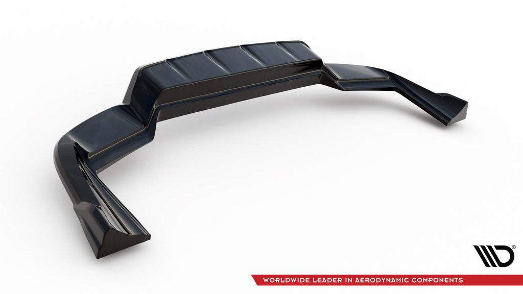 Maxton Design Street+ Mittlerer Diffusor RACE passend für Porsche Cayenne SUV / Coupe Mk3 Facelift schwarz Hochglanz