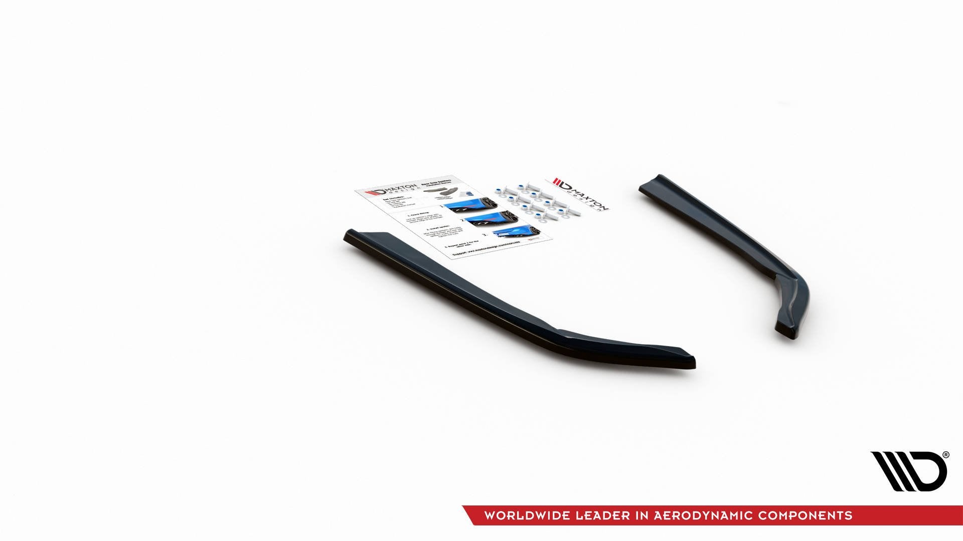 Maxton Design Heck Ansatz Flaps Diffusor V.2 passend für BMW 3er G20 / G21 M-Paket schwarz Hochglanz