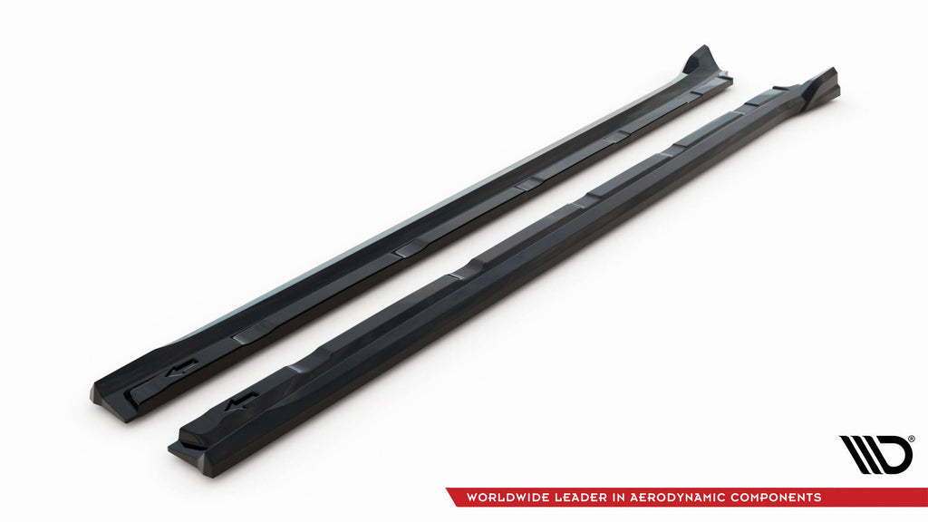 Maxton Design Street+ Seitenschweller Leisten V.2 passend für Porsche Cayenne SUV / Coupe Mk3 Facelift schwarz Hochglanz
