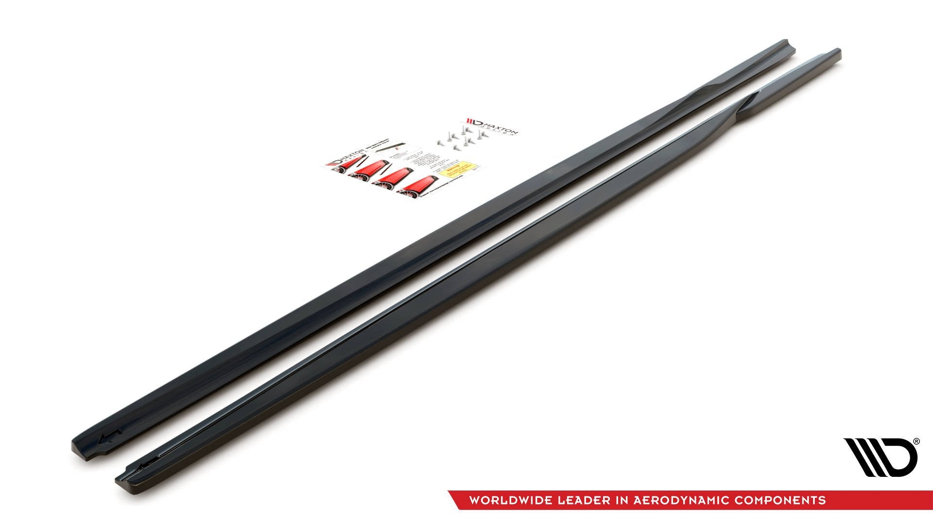 Maxton Design Street+ Seitenschweller Leisten passend für BMW 3er G20 / G21 schwarz Hochglanz