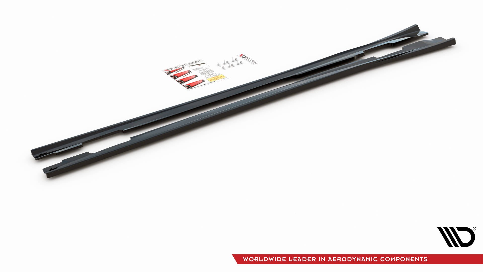 Maxton Design Street+ Seitenschweller Leisten V.2 passend für Mercedes-Benz A W176 schwarz Hochglanz