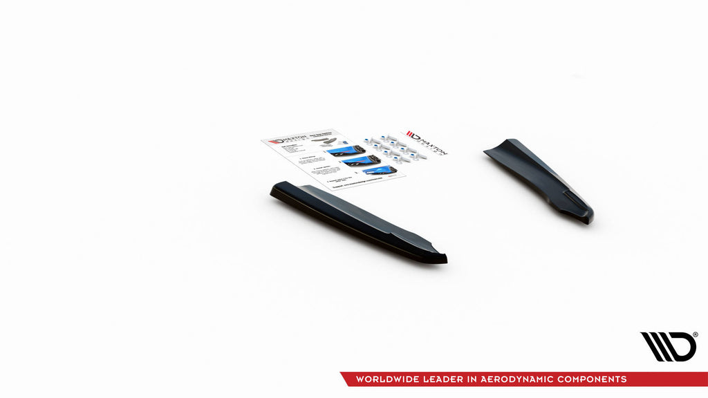 Maxton Design Heck Ansatz Flaps Diffusor passend für Mercedes-Benz GLC Coupe AMG-Line C253 Facelift schwarz Hochglanz