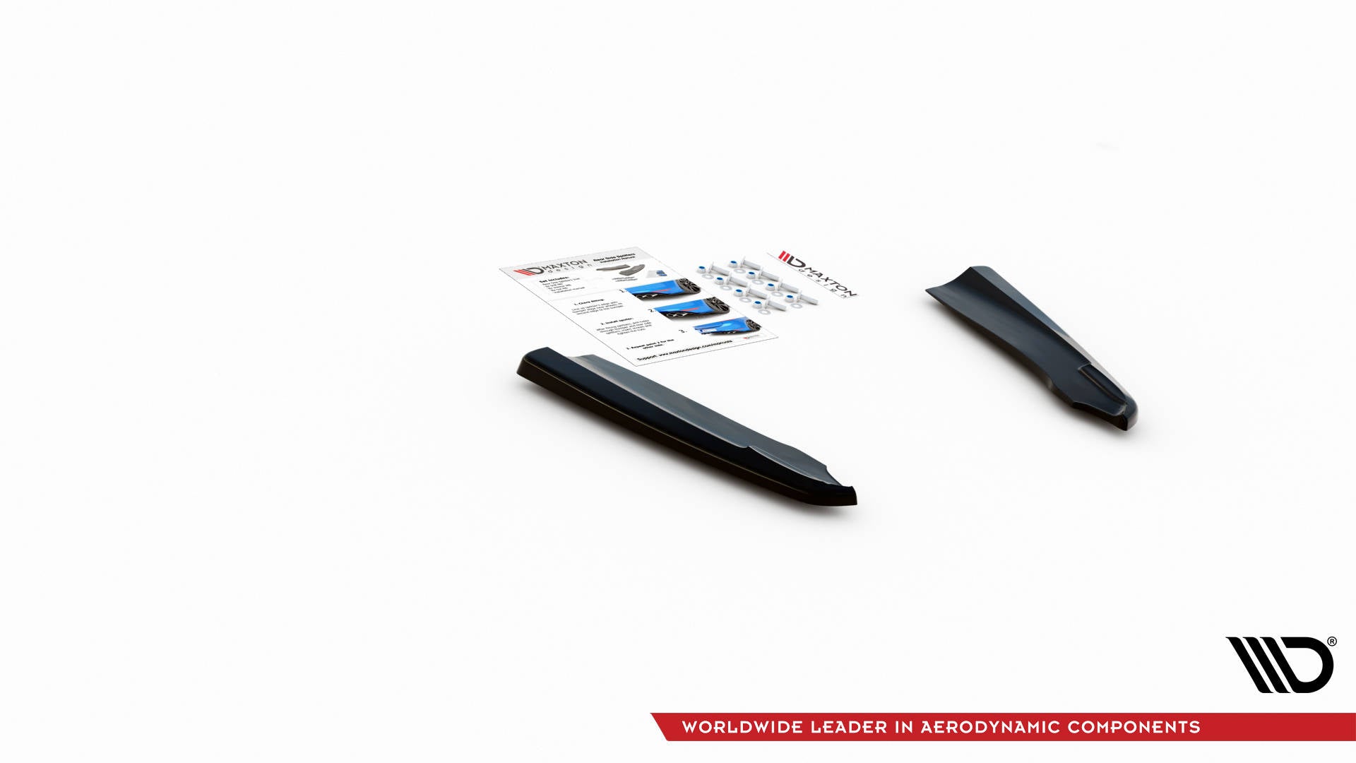 Maxton Design Heck Ansatz Flaps Diffusor passend für Mercedes-Benz GLC Coupe AMG-Line C253 Facelift schwarz Hochglanz