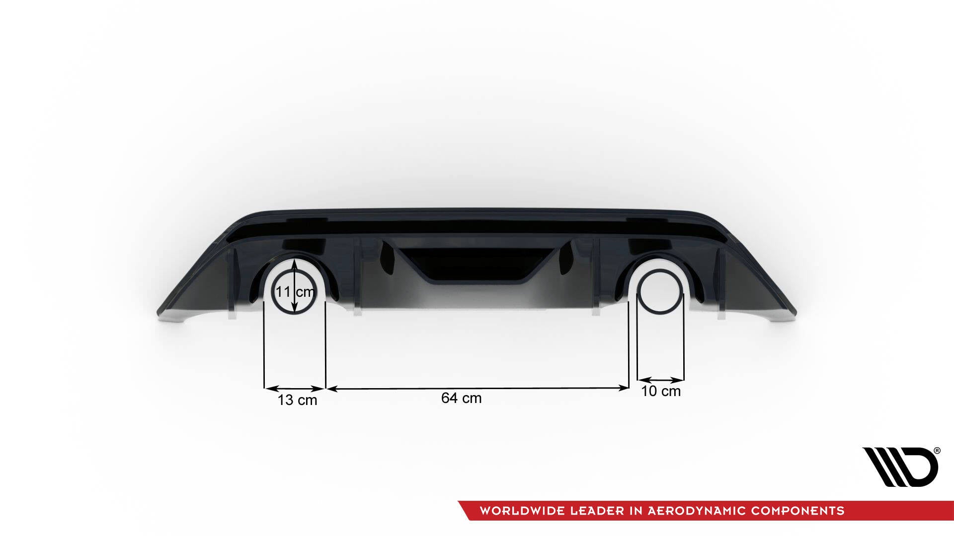 Maxton Design Diffusor Heck Ansatz V.3 passend für Ford Fiesta ST Mk8 schwarz Hochglanz