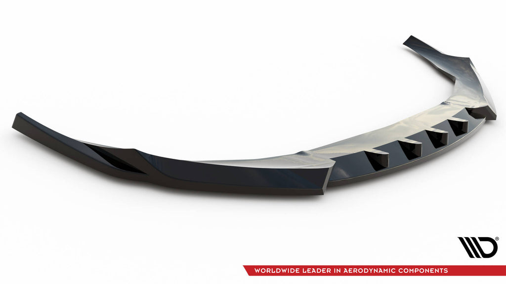 Maxton Design Street+ Spoilerlippe Front Ansatz V.1 passend für Audi e-Tron GT / RS GT Mk1 schwarz Hochglanz