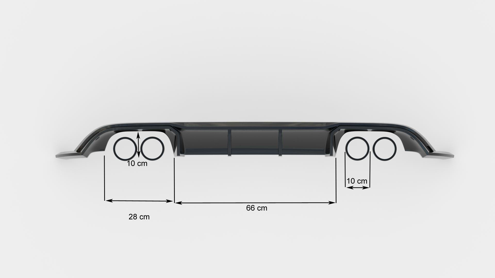 Maxton Design Diffusor Heck Ansatz V.3 passend für VW Golf R Mk7 Facelift schwarz Hochglanz