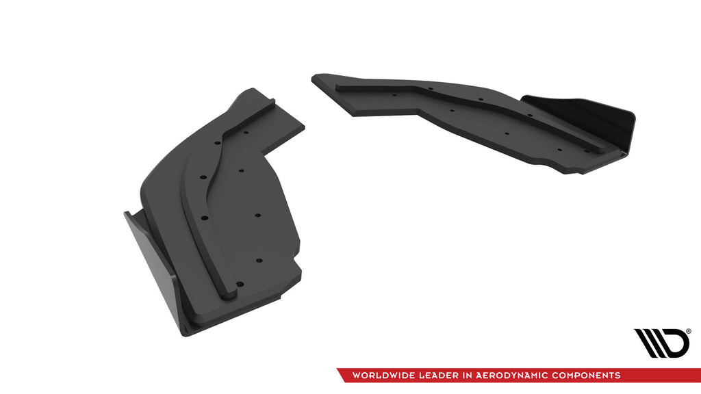 Maxton Design Street Pro Heck Ansatz Flaps Diffusor V.1 + Flaps passend für V.1 BMW 1er F40 M-Paket / M135i schwarz Hochglanz