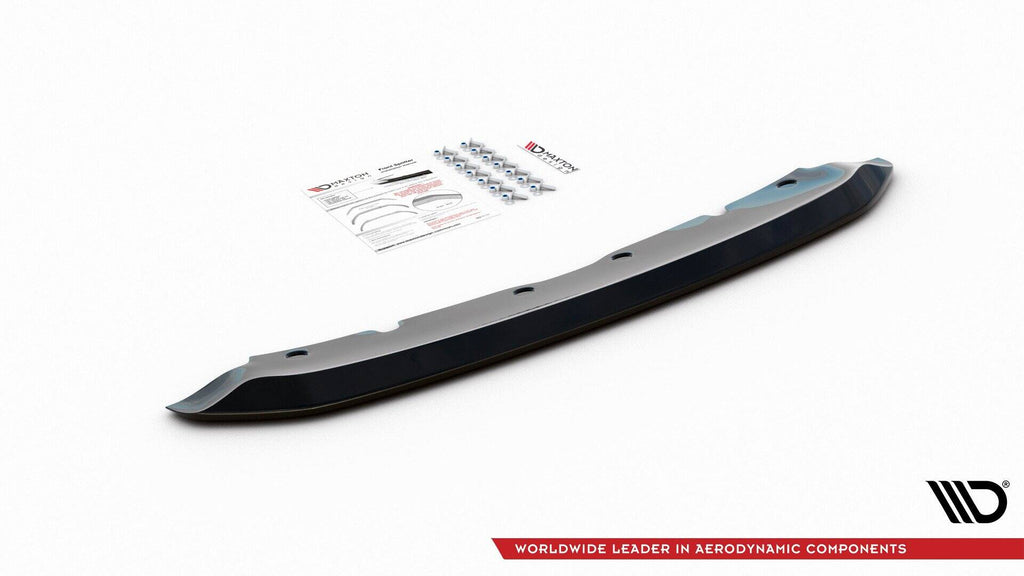 Maxton Design Street+ Spoilerlippe Front Ansatz V.2 passend für BMW 1er M-Paket/ M135i / 128ti F40 schwarz Hochglanz