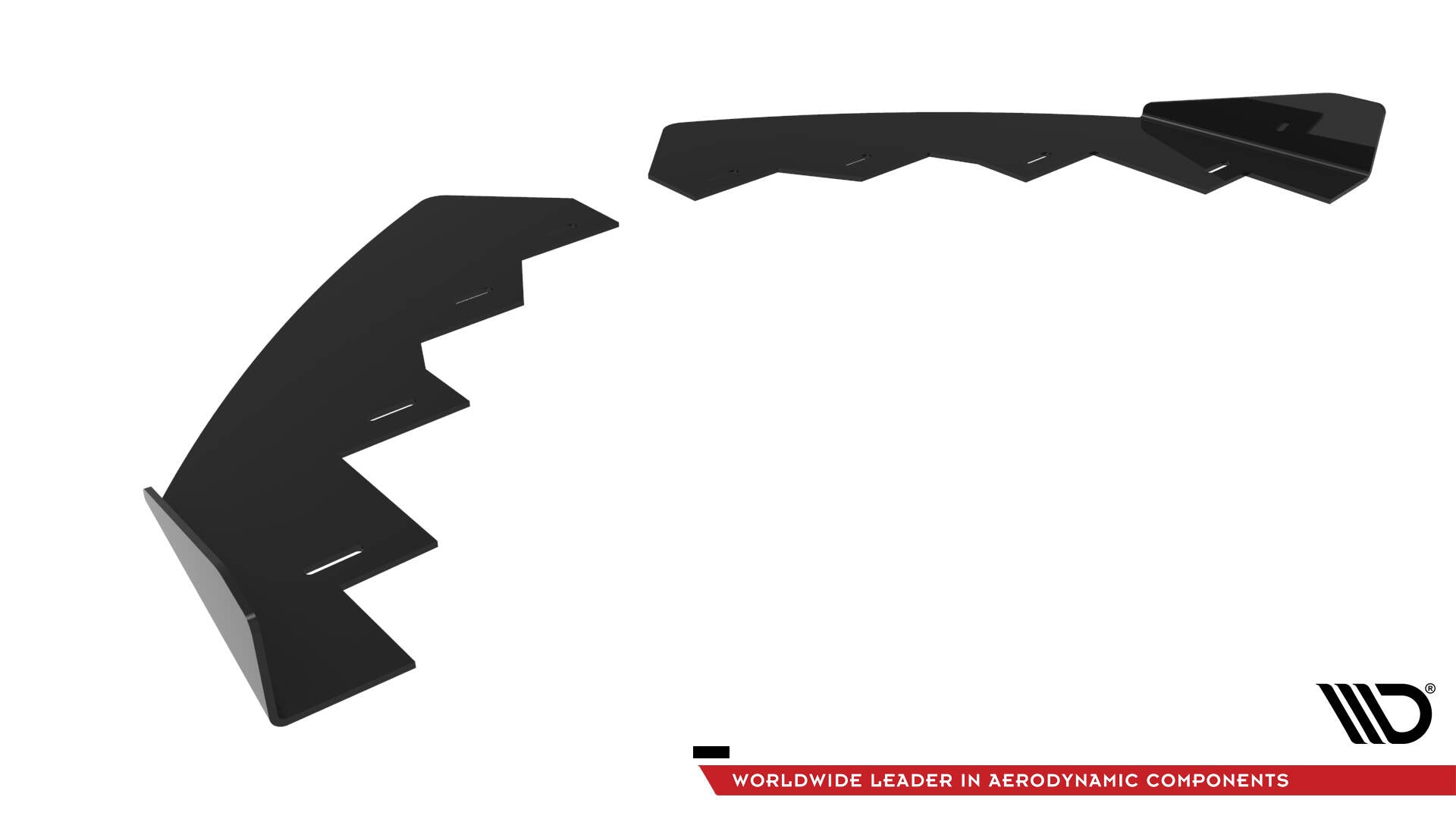 Maxton Design Front Stoßstange Flaps passend für VW Polo GTI Mk6 Facelift schwarz Hochglanz
