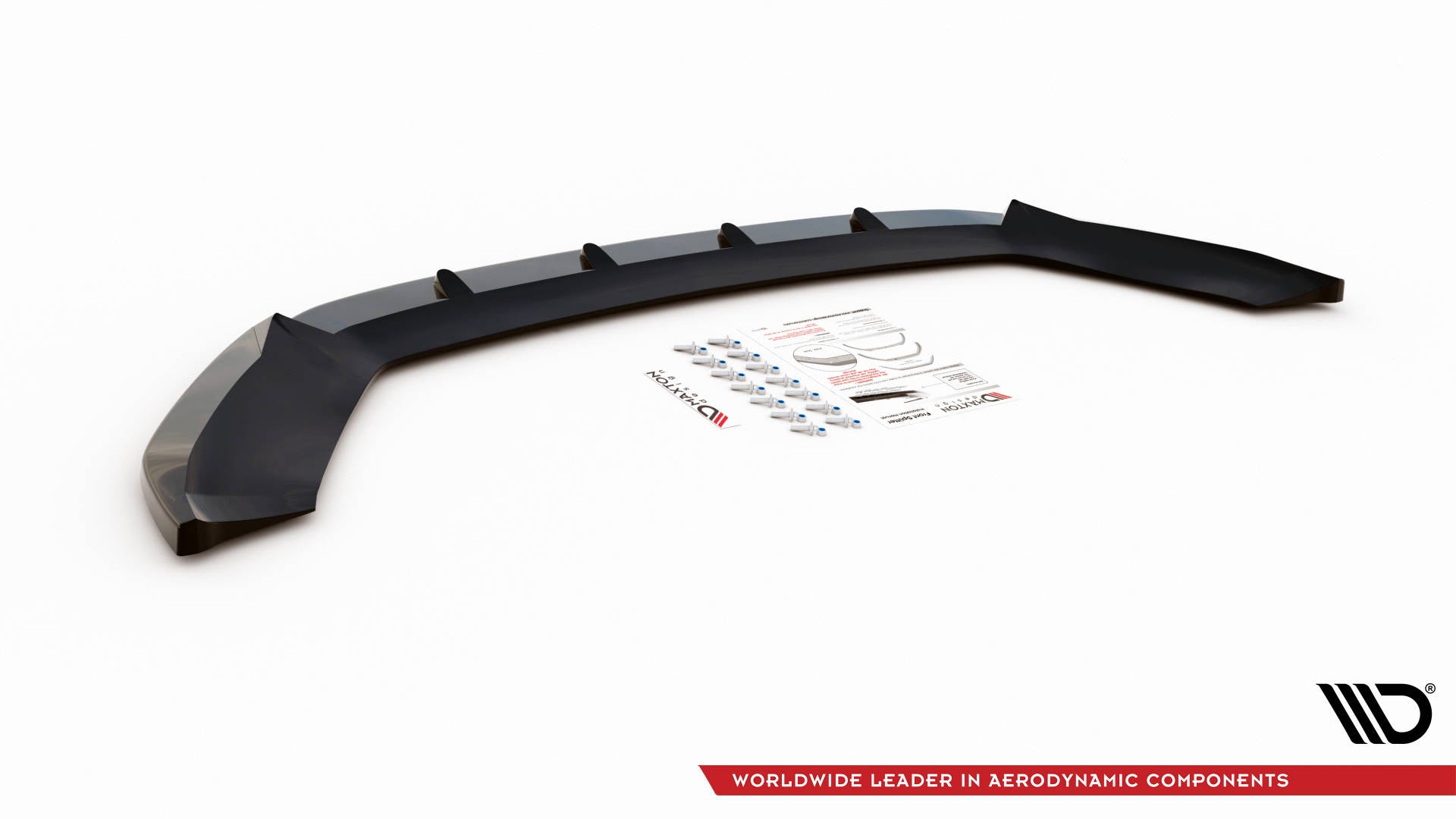 Maxton Design Street+ Spoilerlippe Front Ansatz V.1 passend für Seat Leon FR / Cupra Mk3 schwarz Hochglanz