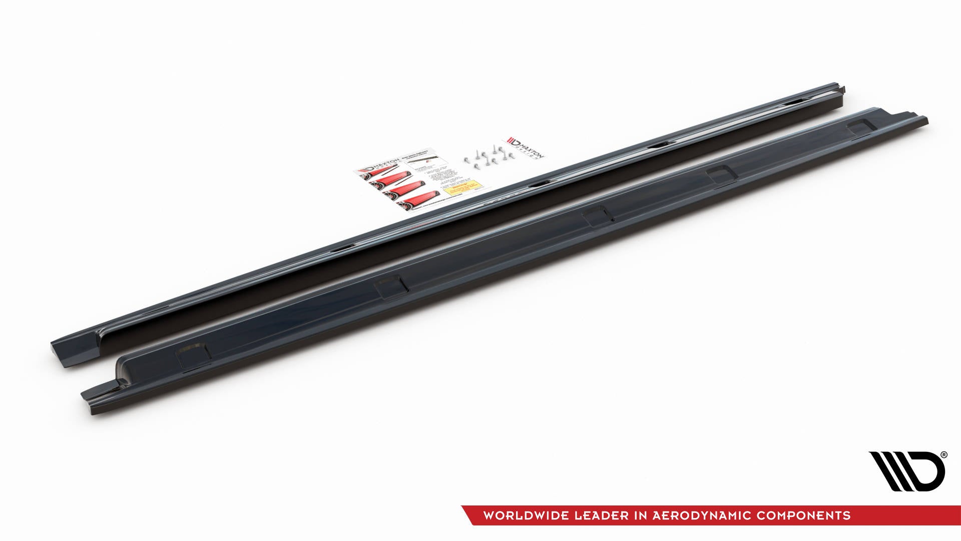 Maxton Design Street+ Seitenschweller Leisten passend für VW Caddy Mk5 / Ford Transit Connect Mk3 schwarz Hochglanz