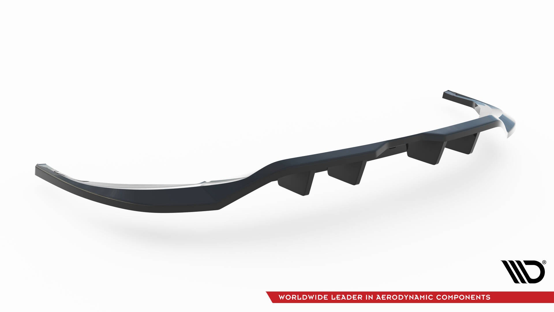 Maxton Design Street+ Mittlerer Diffusor RACE passend für VW Tiguan Allspace R-Line Mk2 Facelift schwarz Hochglanz