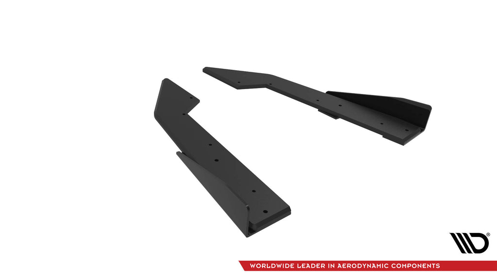 Maxton Design Street Pro Heck Ansatz Flaps Diffusor + Flaps passend für Ford Mustang GT Mk7 schwarz Hochglanz