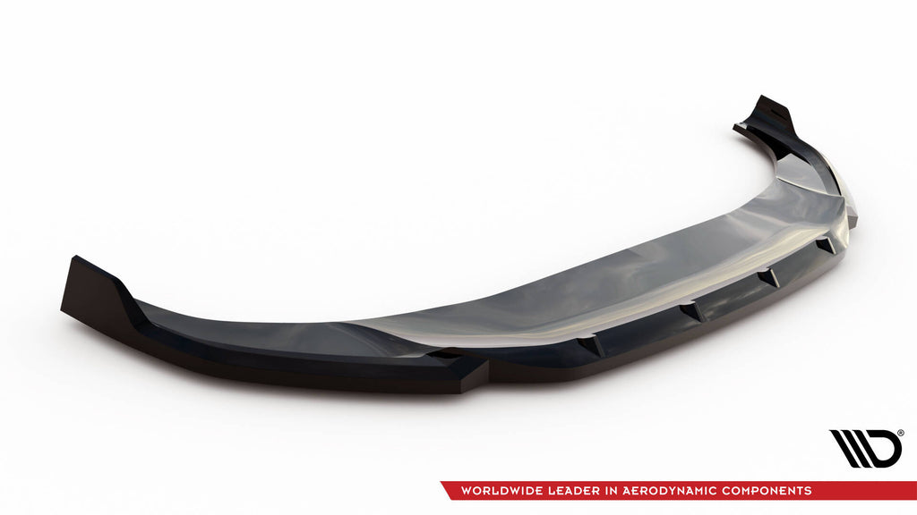 Maxton Design Street+ Spoilerlippe Front Ansatz V.2 passend für Audi Q3 Sportback F3 schwarz Hochglanz