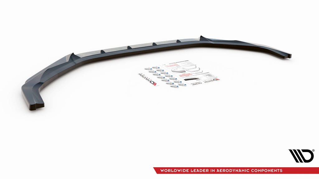 Maxton Design Street+ Spoilerlippe Front Ansatz V.2 passend für Hyundai I20 N Mk3 schwarz Hochglanz