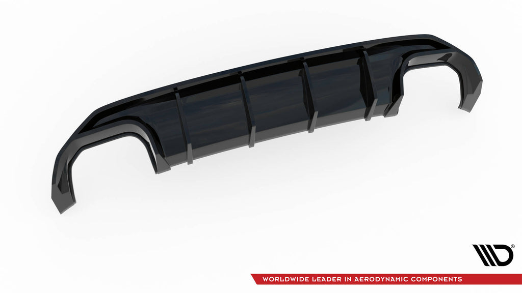 Maxton Design Diffusor Heck Ansatz passend für Audi S3 Limousine 8Y schwarz Hochglanz