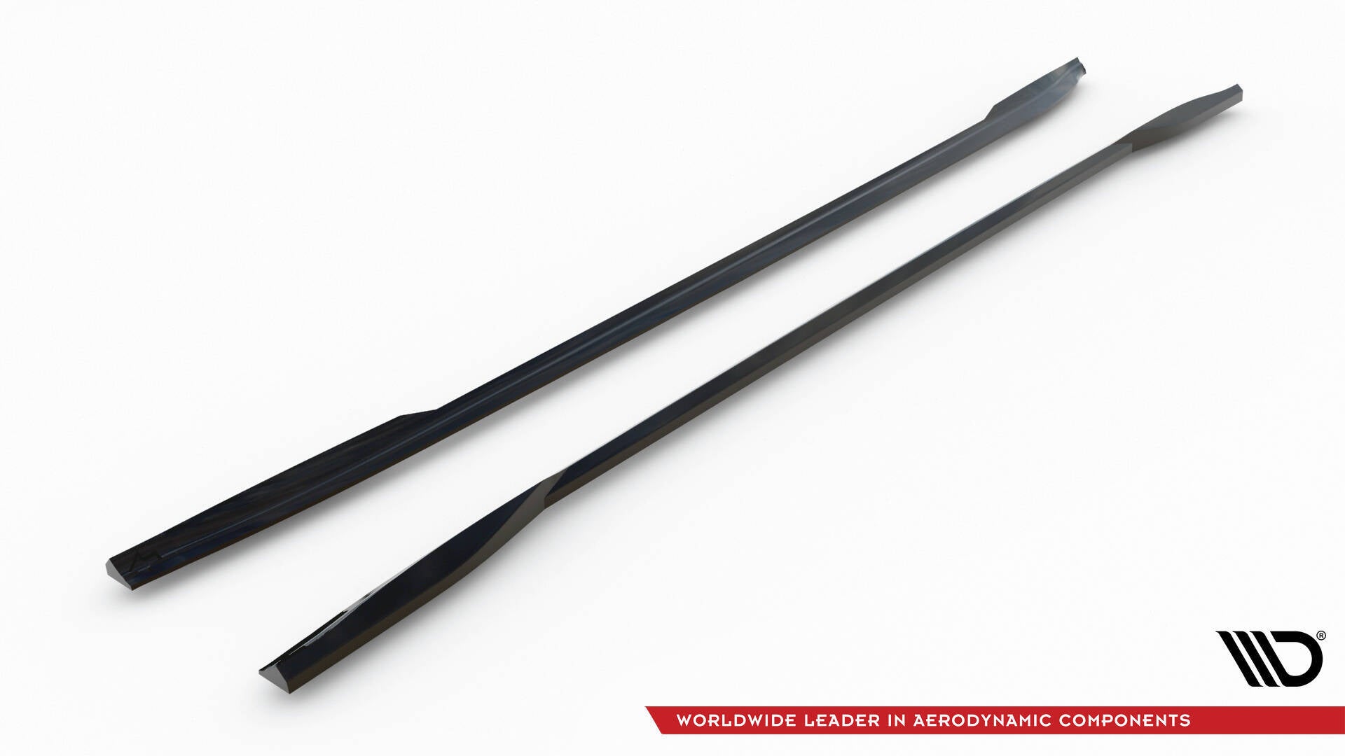 Maxton Design Street+ Seitenschweller Leisten V.2 passend für Tesla Model 3 Performance Mk1 Facelift schwarz Hochglanz
