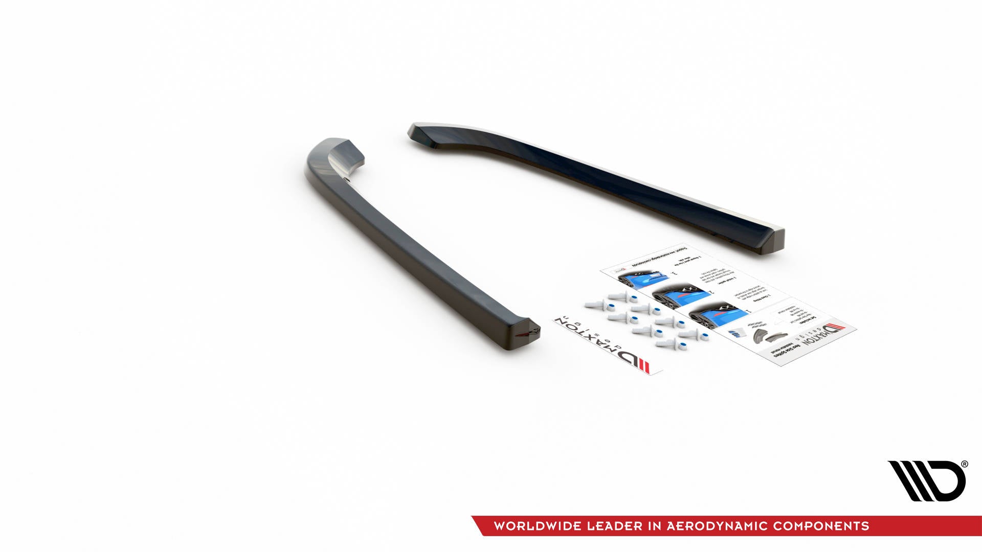 Maxton Design Heck Ansatz Flaps Diffusor passend für Volvo V70 Mk3 schwarz Hochglanz