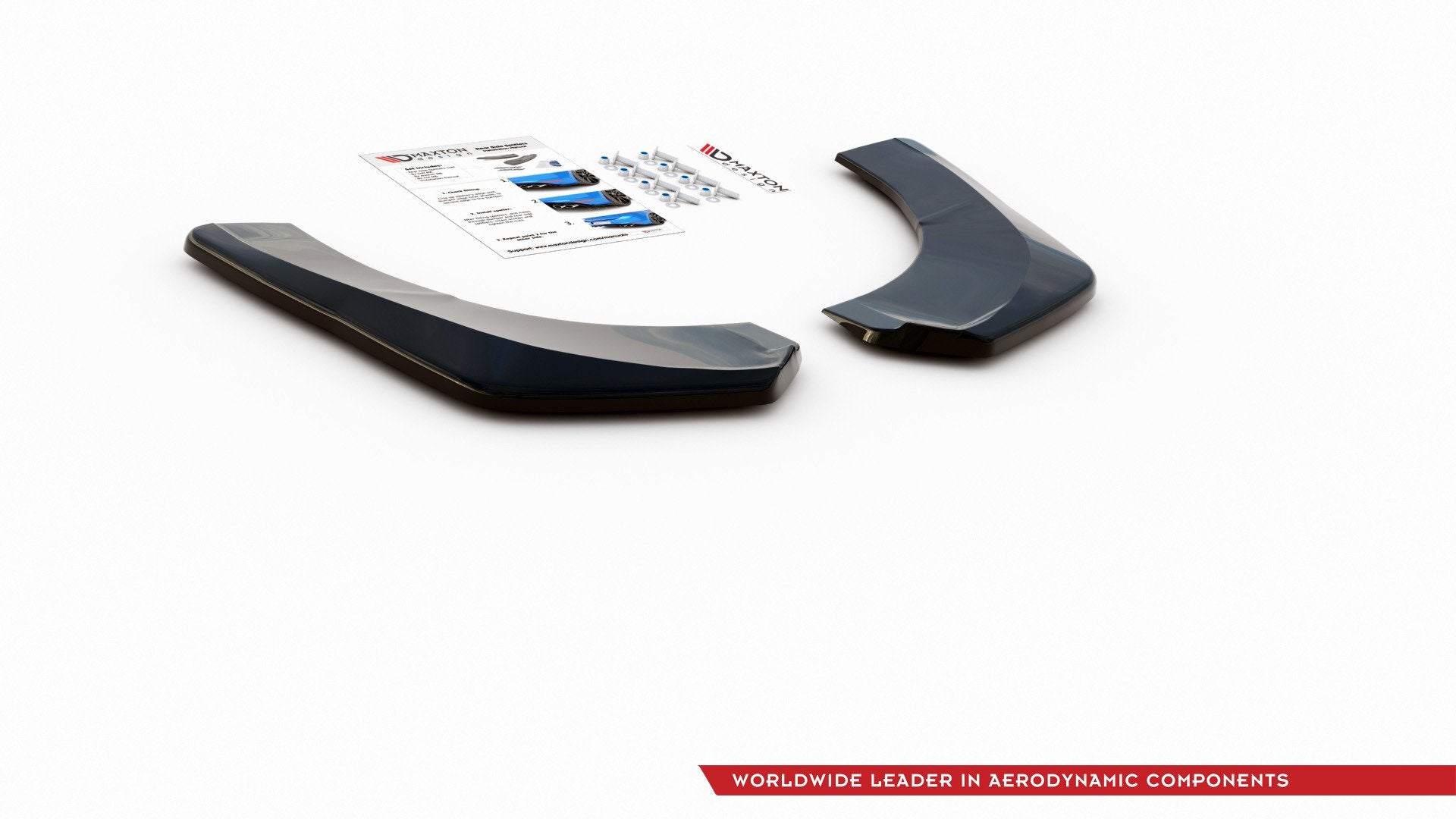 Maxton Design Heck Ansatz Flaps Diffusor passend für Skoda Kodiaq Sportline Mk1 / Mk1 Facelift schwarz Hochglanz