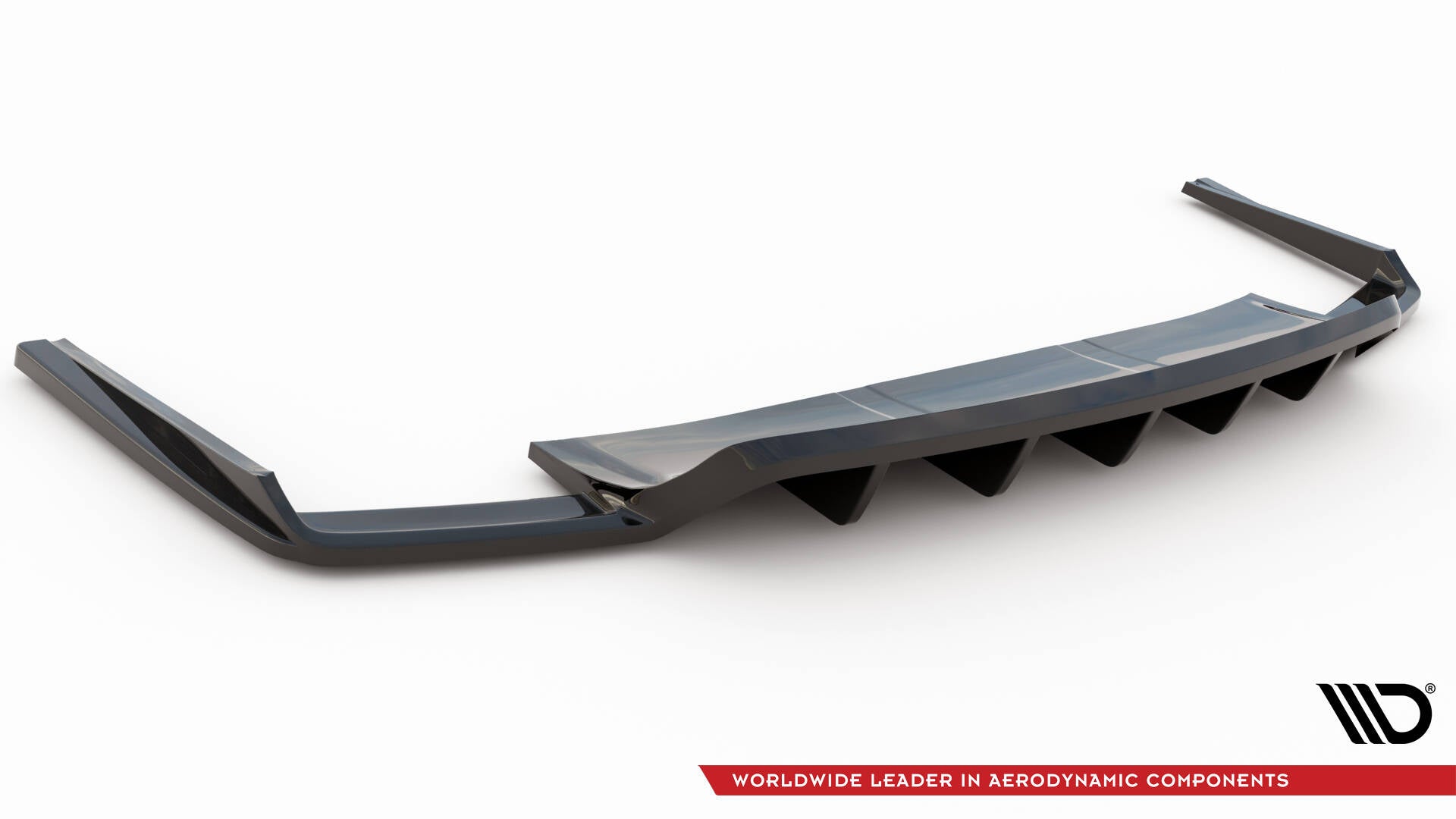 Maxton Design Street+ Mittlerer Diffusor RACE passend für Audi SQ7 / Q7 S-Line Mk2 schwarz Hochglanz