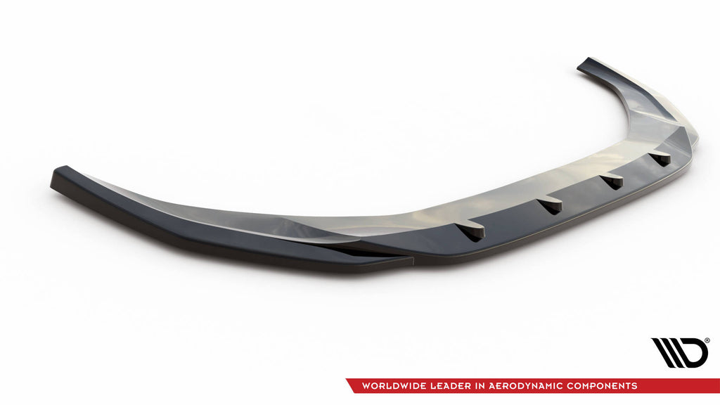 Maxton Design Street+ Spoilerlippe Front Ansatz V.2 passend für Audi A4 B9 Facelift schwarz Hochglanz