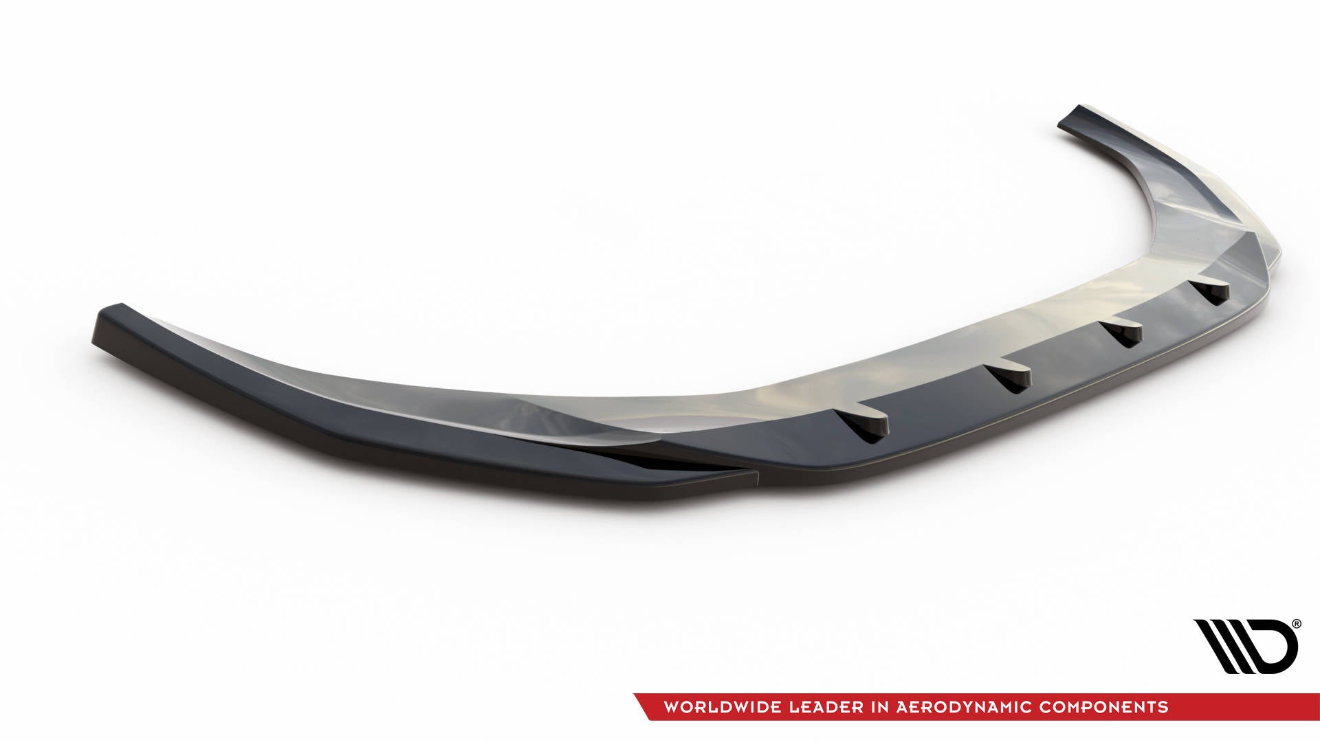 Maxton Design Street+ Spoilerlippe Front Ansatz V.2 passend für Audi A4 B9 Facelift schwarz Hochglanz